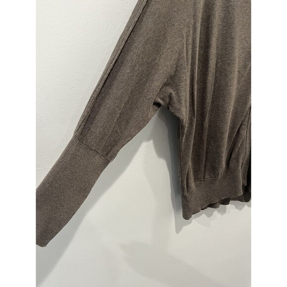 Bryn Walker Jacket Women’s Medium Full Zip Hoodie Brown Cotton Dolman Sleeve - Picture 5 of 7